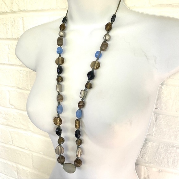 Glass Beads Hand-Knotted Cording 33" - Picture 3 of 8